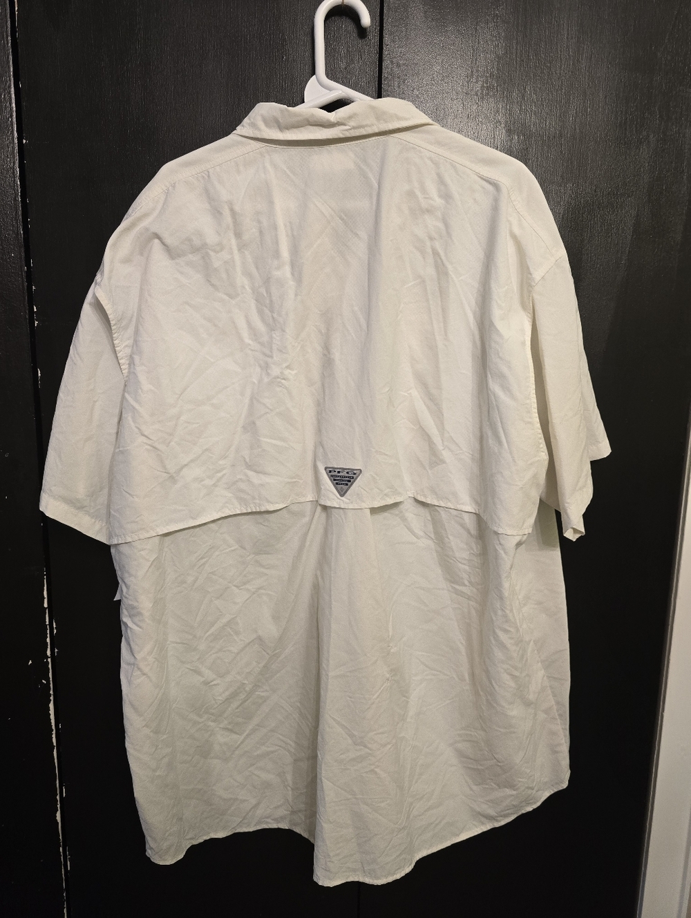 Columbia PFG White Short-Sleeve Ventilated Button Shirt Size XXL